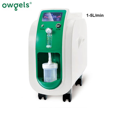 Concentrador portátil del oxígeno del aparato médico 5 litros garantía de 1 año