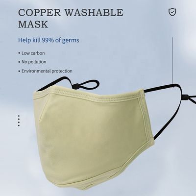 Máscara de cobre lavable del gancho de la tela de Ion Mask Reusable Non Woven del polvo anti