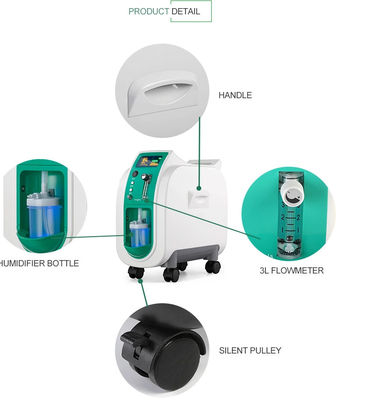 Fácil actúe el concentrador 8.8KG del oxígeno de 3 litros para el hogar de la clínica del hospital