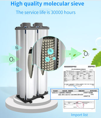 Concentrador médico del oxígeno de la alarma 5lmp de la pureza del 96% portátil con el nebulizador