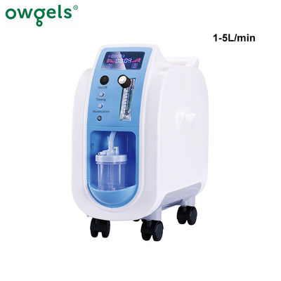Concentrador portátil del oxígeno del aparato médico 5 litros garantía de 1 año