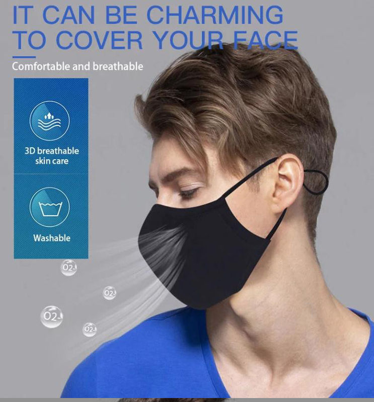 Máscara elástico de cobre lavable del algodón del gancho de Ion Cotton Face Mask Reusable